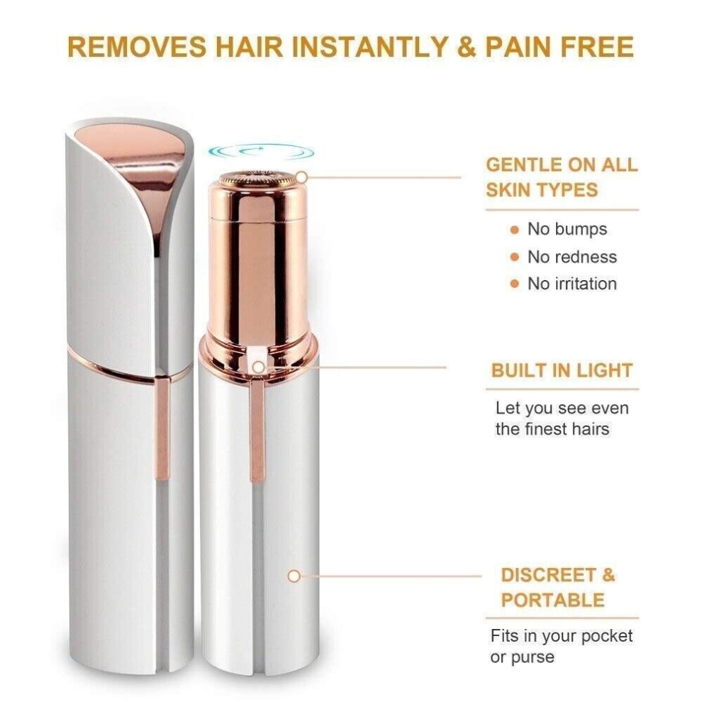 Womens Facial Hair Remover with 4 Replacement Heads USB Rechargeable