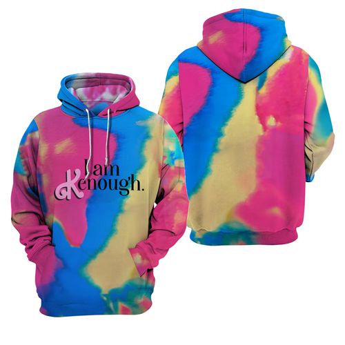 I Am Kenough Hooded Hoodie Unisex Hoodie For Women Men Fashion Movie Quotes Graphic Hooded Sweatshirt