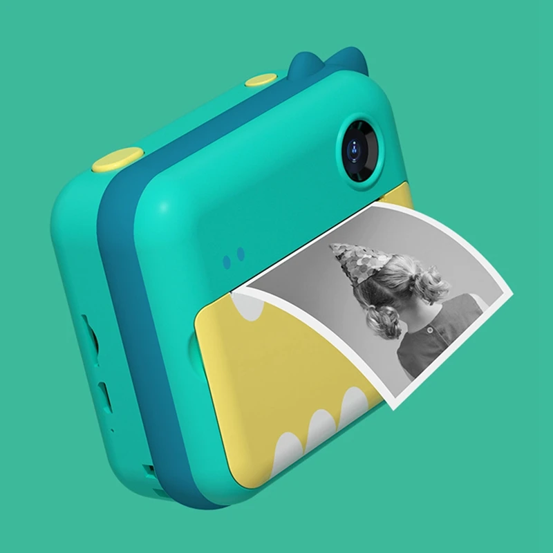 Mini Photo Printer Kids Print Camera 1080P HD Video Photo Camera Toywith 32GB Card and Printing Paper Digital Camera