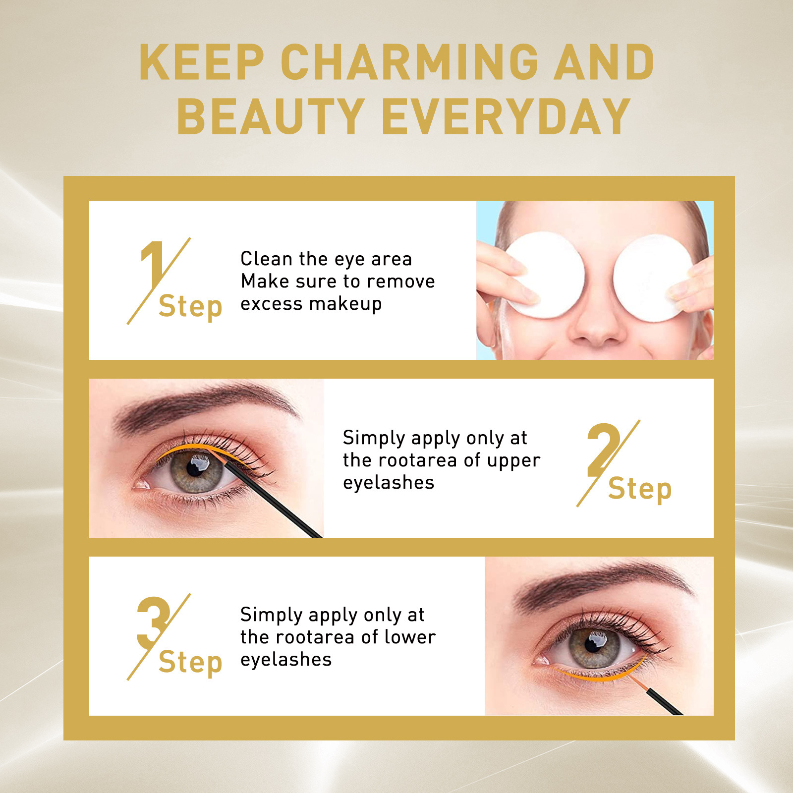 (3pcs) Mascara Eyelash Growth Serum Enhancer Moisturizing Beautiful Thick Long Black Curling No Irritating Natural Gentle Growth Enhancing Thickening Eyelash.