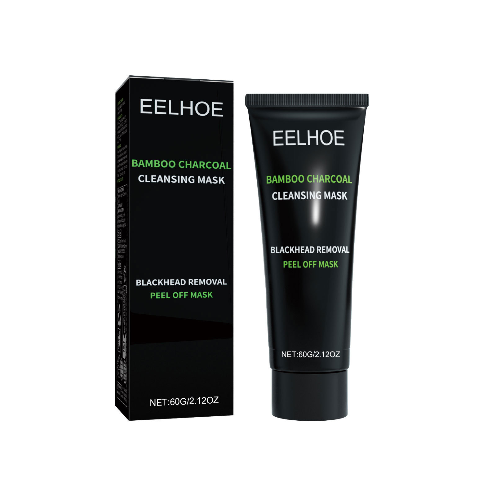 EELHOE Deep Cleansing Black Mask Bamboo Charcoal Blackhead Remover Oil Control Skin Care Nose Mask
