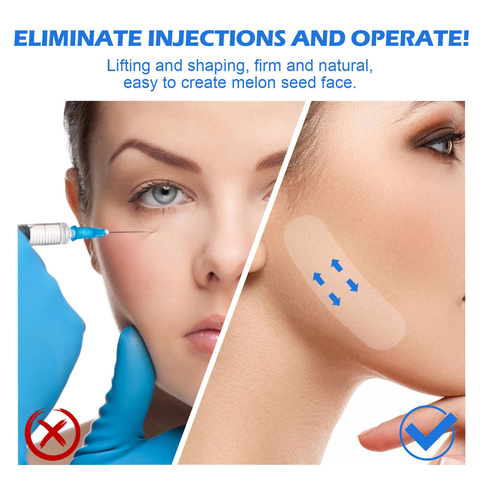EELHOE Invisible Face Lifter Tape Waterproof V Face Adhesive Tape Face Lift Tape Lift Tools Facial Slimming