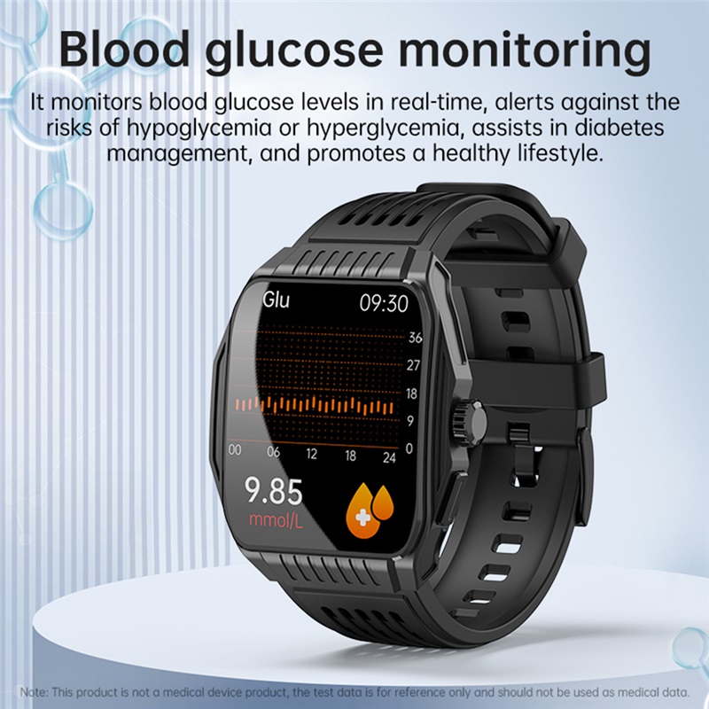 (Black) Smart Watch Sleeping Aid Cross-Border Multi-Function Heart Rate Blood Pressure Monitor Bluetooth Call SOS Feature