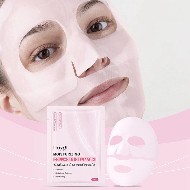 (1PC) Pink Collagen Gel Facial Mask Collagen Real Deep Mask Hydrating