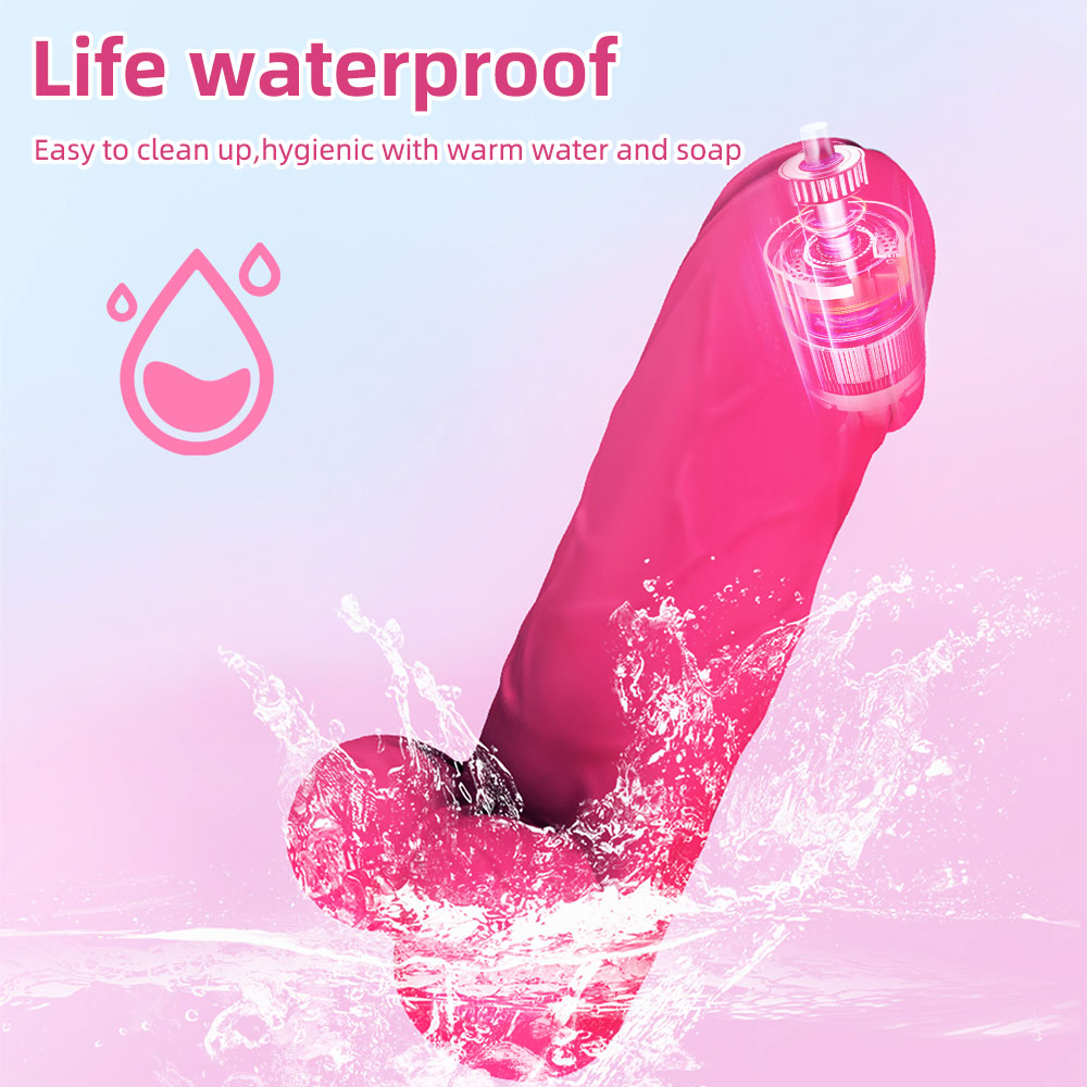 (Rose Red) Mini Realistic Dildo Vibrator APP Control G Spot Bullet Vagina Anal Nipple Stimulation Clitoris Massager Butt Plug Sex Toys For Women Male Gay