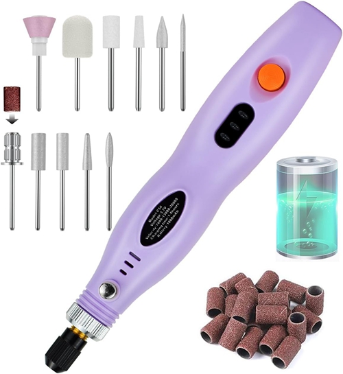 Electric Nail Files Rechargeable Nail Drill for Acrylic Nails Gel Remover Cordless Portable Manicure Pedicure