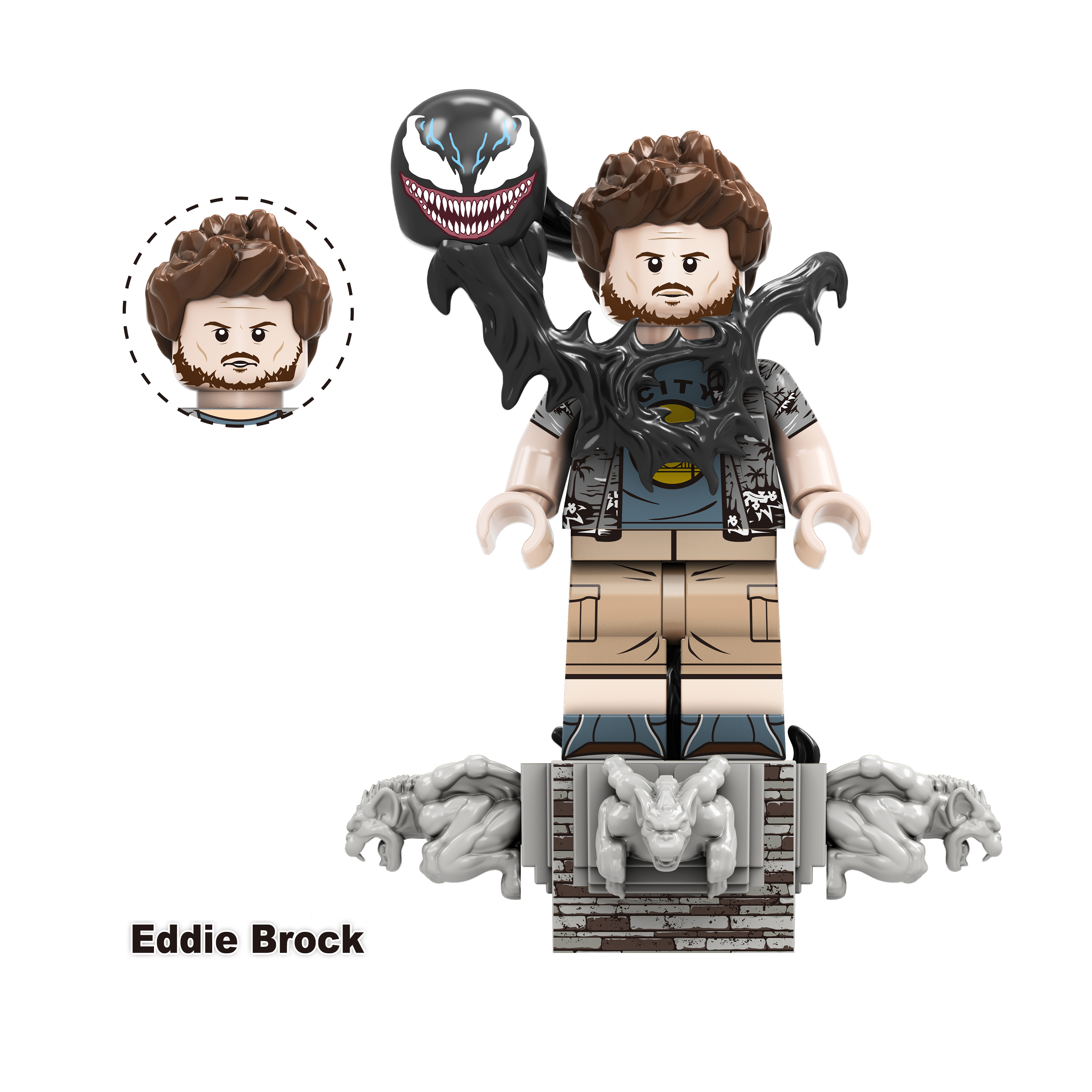 8PCS Avengers Venom Eddie Brock Mini Figure Super Hero Building Blocks Minifigures Set Kids Toys Fit Lego