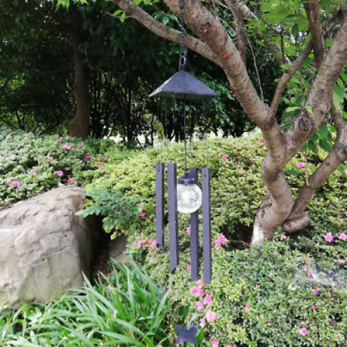 Remarkable Wind Chimes Solar Powered Colour Changing Led Light Garden Windchimes
