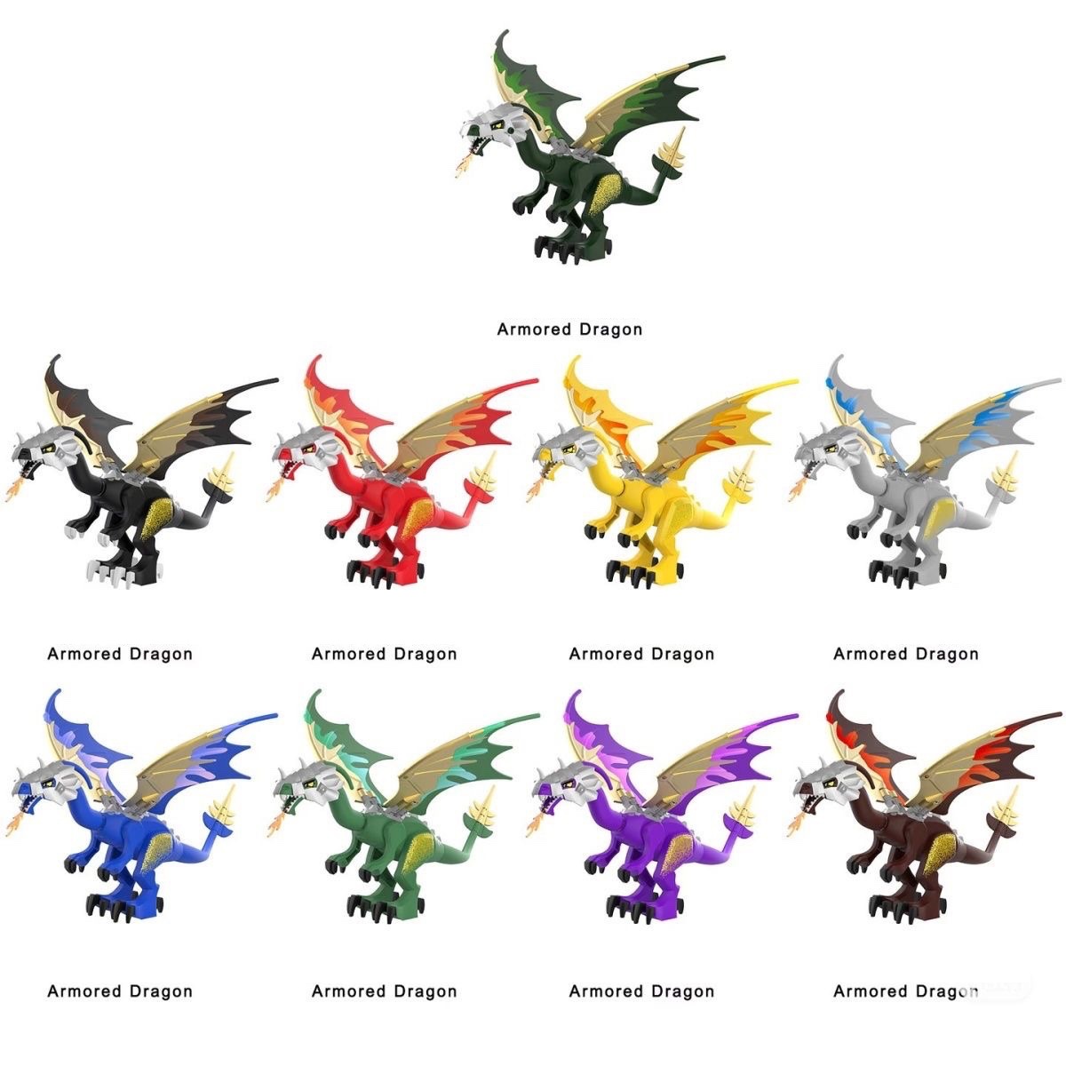 Kids Toys Armored Dragon Building Blocks Dinosaurs Mini Figures Christmas Gifts Educational Toys Fit Lego