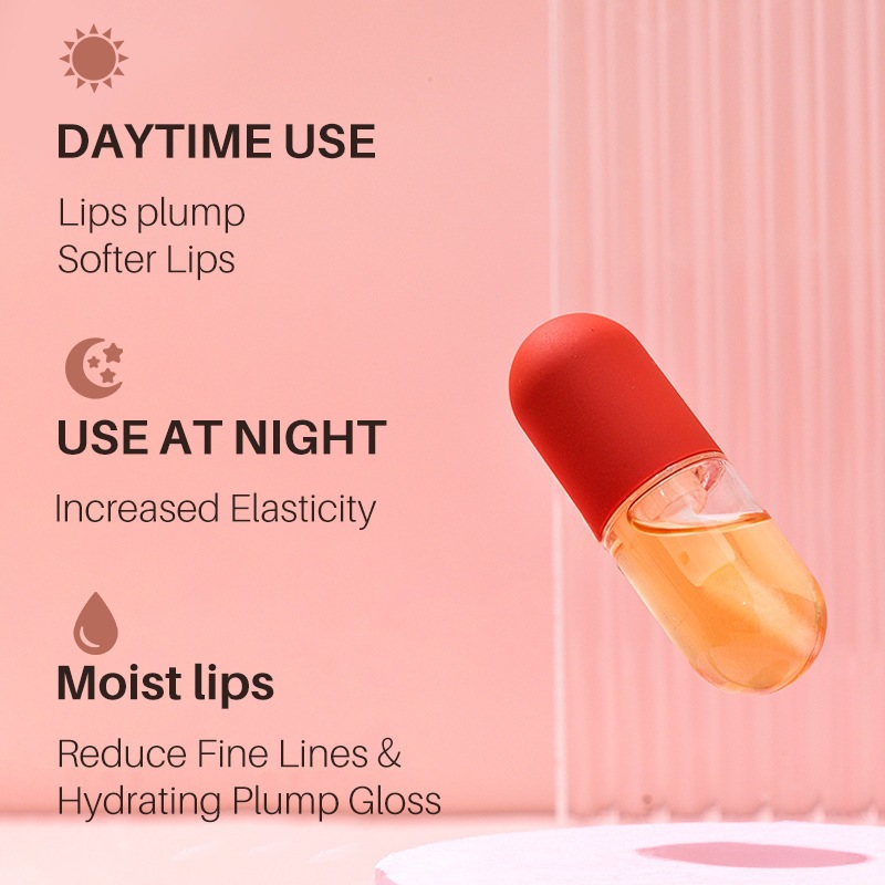 Lip Plumper Serum Moisturising Hydrating Lip Care for Smooth Fuller Lips Daily Use Clear