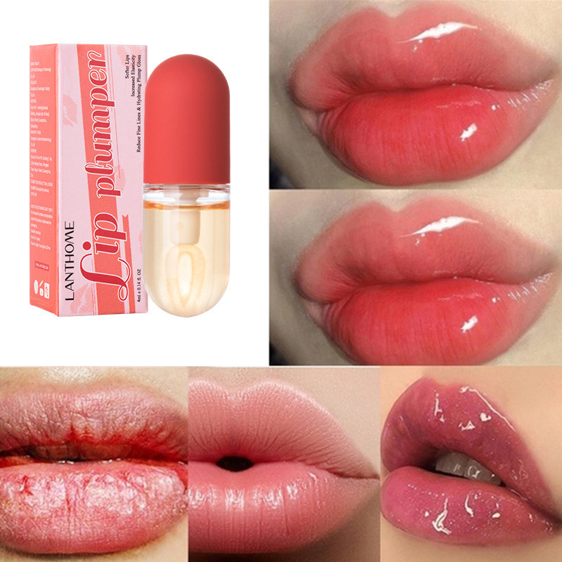 Lip Plumper Serum Moisturising Hydrating Lip Care for Smooth Fuller Lips Daily Use Clear