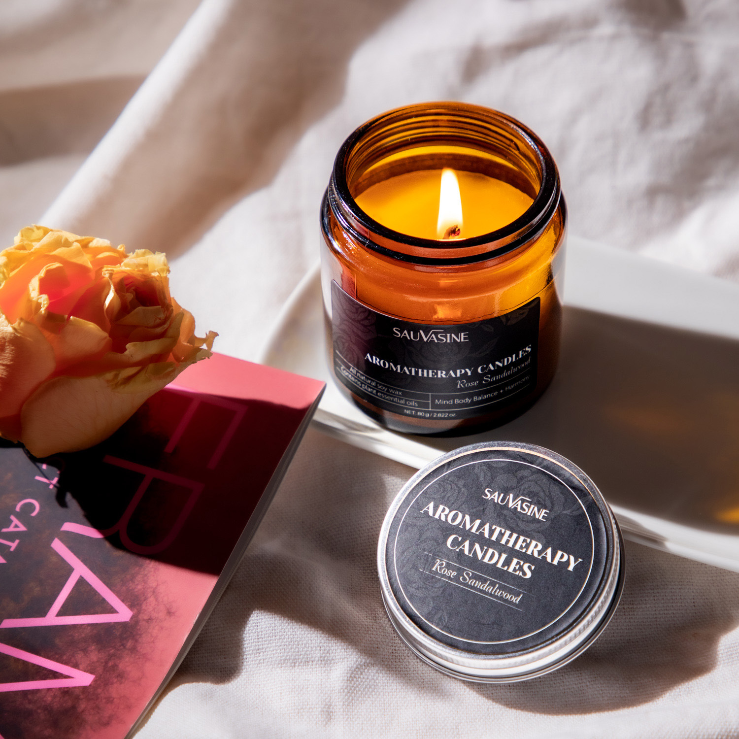Luxury Car Scented Candle For Aromatherapy Mood Setting Romantic Valentine Gift Mini Travel Jar Home Decor