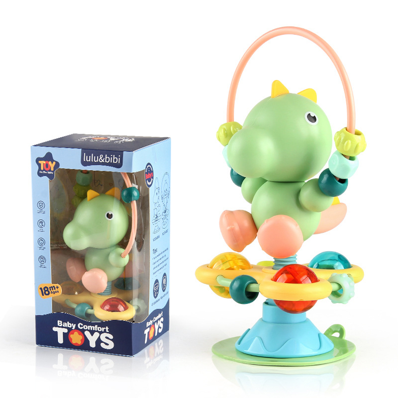 (bird) Baby Rattles Set Infant High Chair Toys Suction Cup Grab N Spin Interactive Development Baby Tray Toy Newborn Gifts for Kids