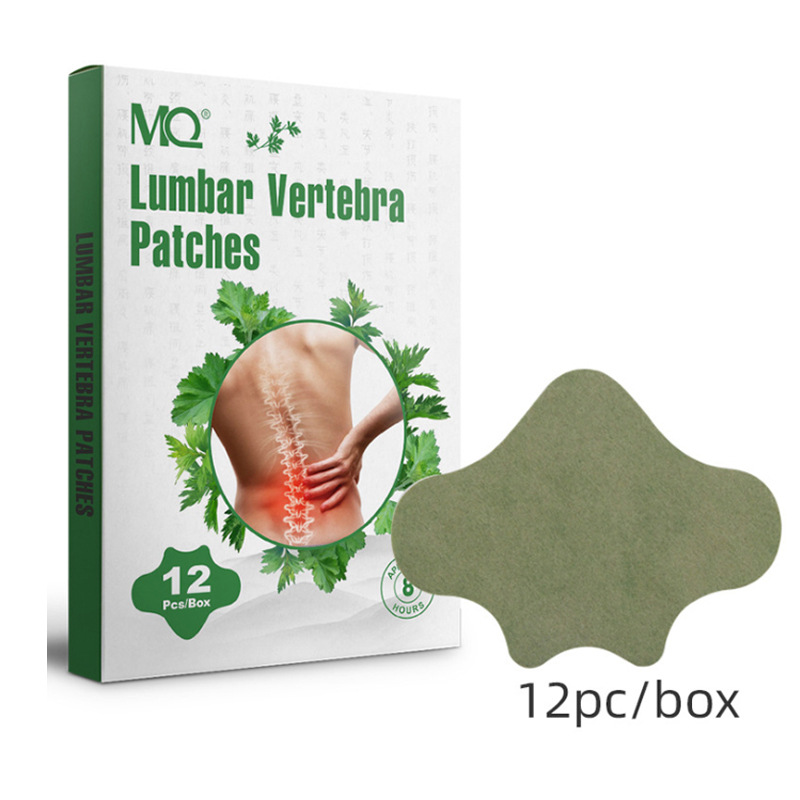 Wormwood Lumbar Patch Heating Moxibustion Sticker For Neck Shoulder Back Knee Joint Pain Relief Daily Care 12 Patches