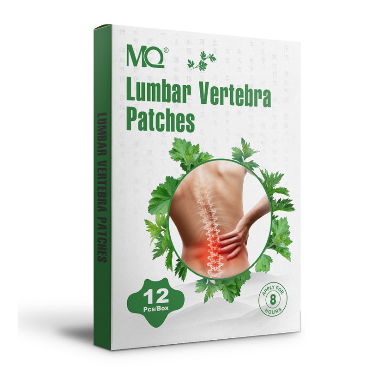 Wormwood Lumbar Patch Heating Moxibustion Sticker For Neck Shoulder Back Knee Joint Pain Relief Daily Care 12 Patches