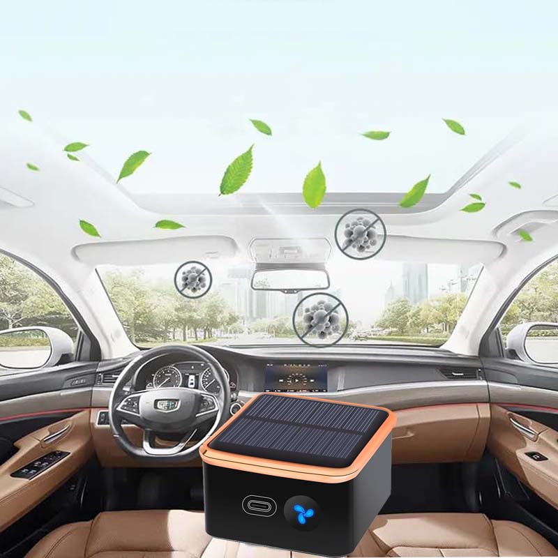 Car Air Purifier Solar Charging Formaldehyde Removal Haze Removal Small Negative Ion Car Disinfection Odor Cleaner