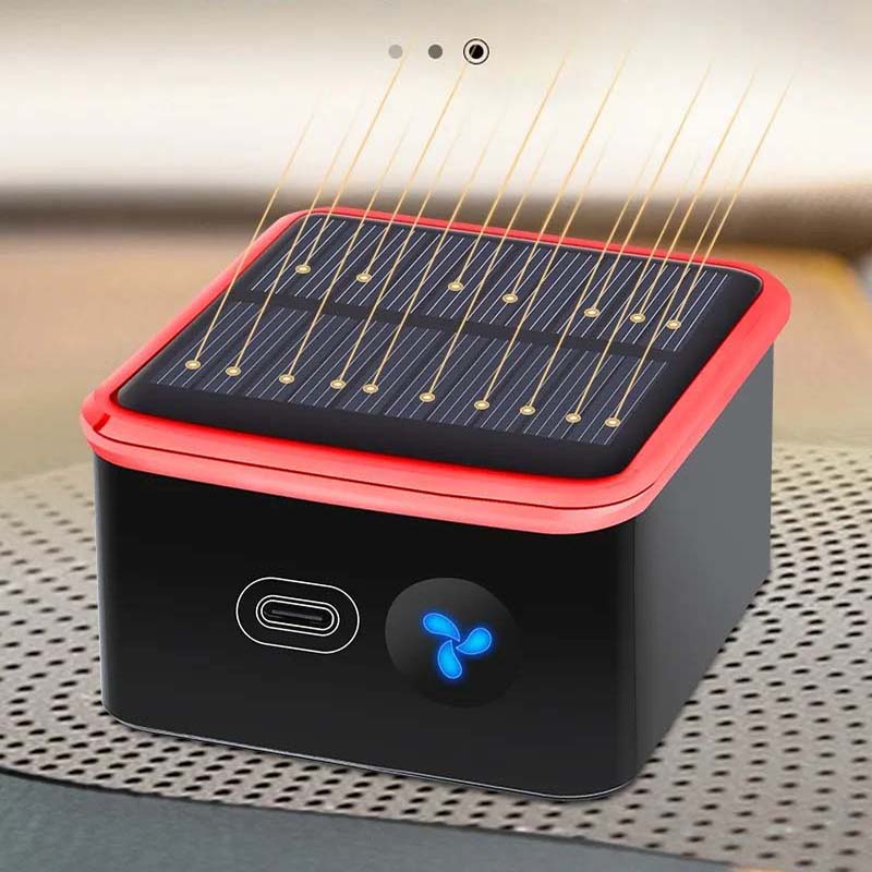 Car Air Purifier Solar Charging Formaldehyde Removal Haze Removal Small Negative Ion Car Disinfection Odor Cleaner