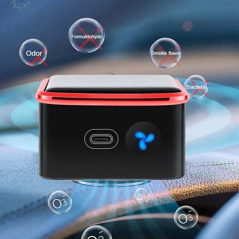 Car Air Purifier Solar Charging Formaldehyde Removal Haze Removal Small Negative Ion Car Disinfection Odor Cleaner