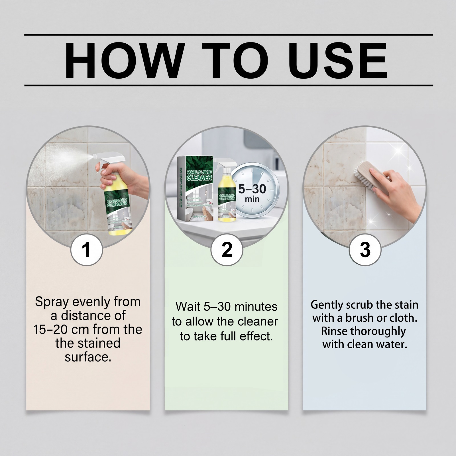 Oxalic Acid Cleaner Daily High Cleans Bright Multi Purpose Kitchen Bathroom Surface Stain Dust Remover