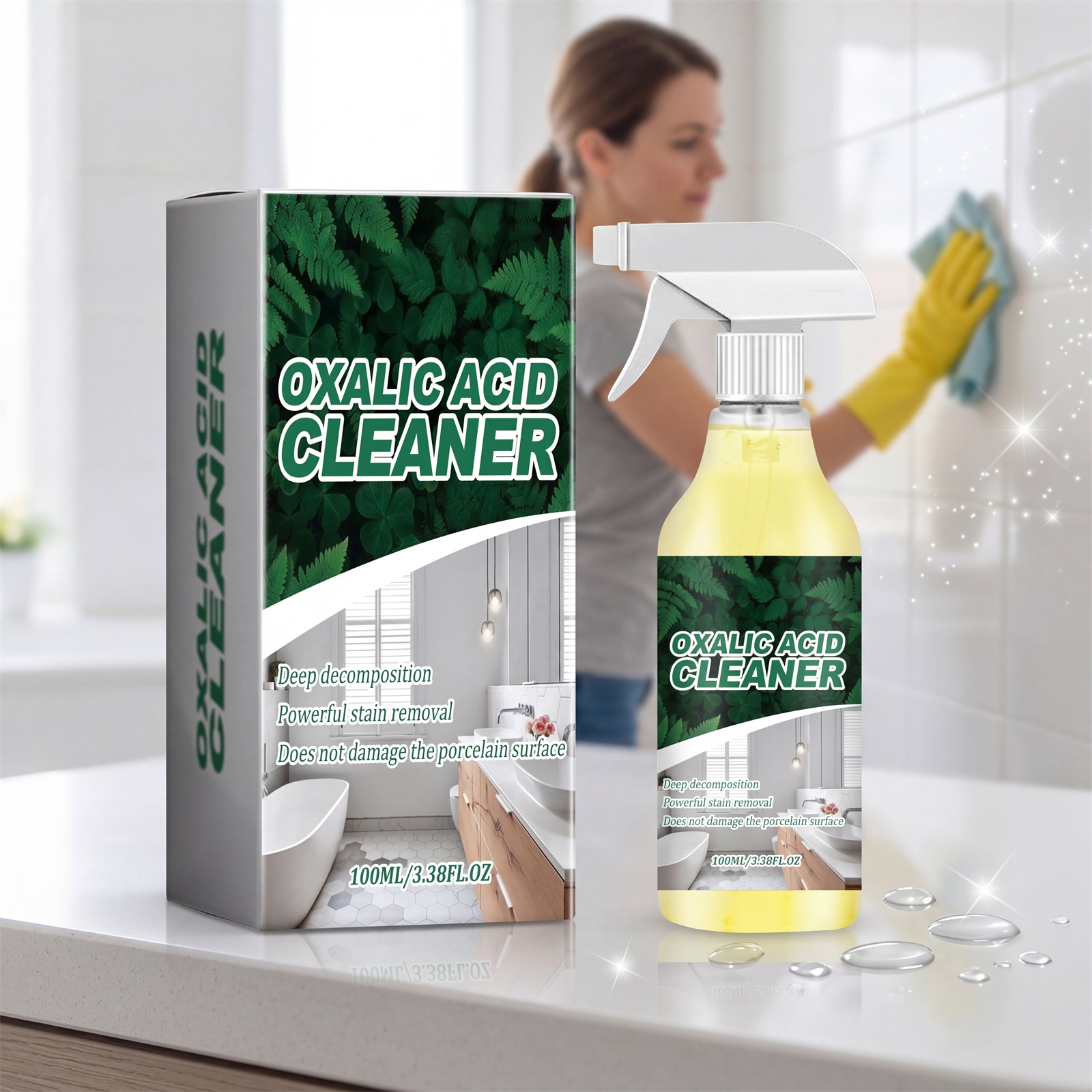 Oxalic Acid Cleaner Daily High Cleans Bright Multi Purpose Kitchen Bathroom Surface Stain Dust Remover