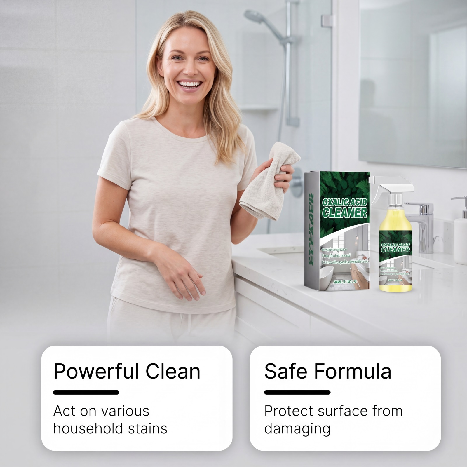 Oxalic Acid Cleaner Daily High Cleans Bright Multi Purpose Kitchen Bathroom Surface Stain Dust Remover