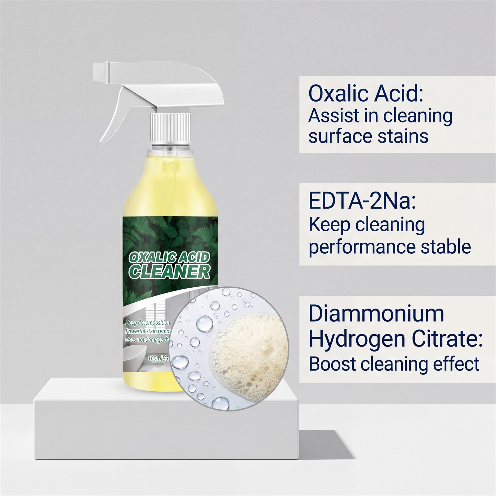 Oxalic Acid Cleaner Daily High Cleans Bright Multi Purpose Kitchen Bathroom Surface Stain Dust Remover