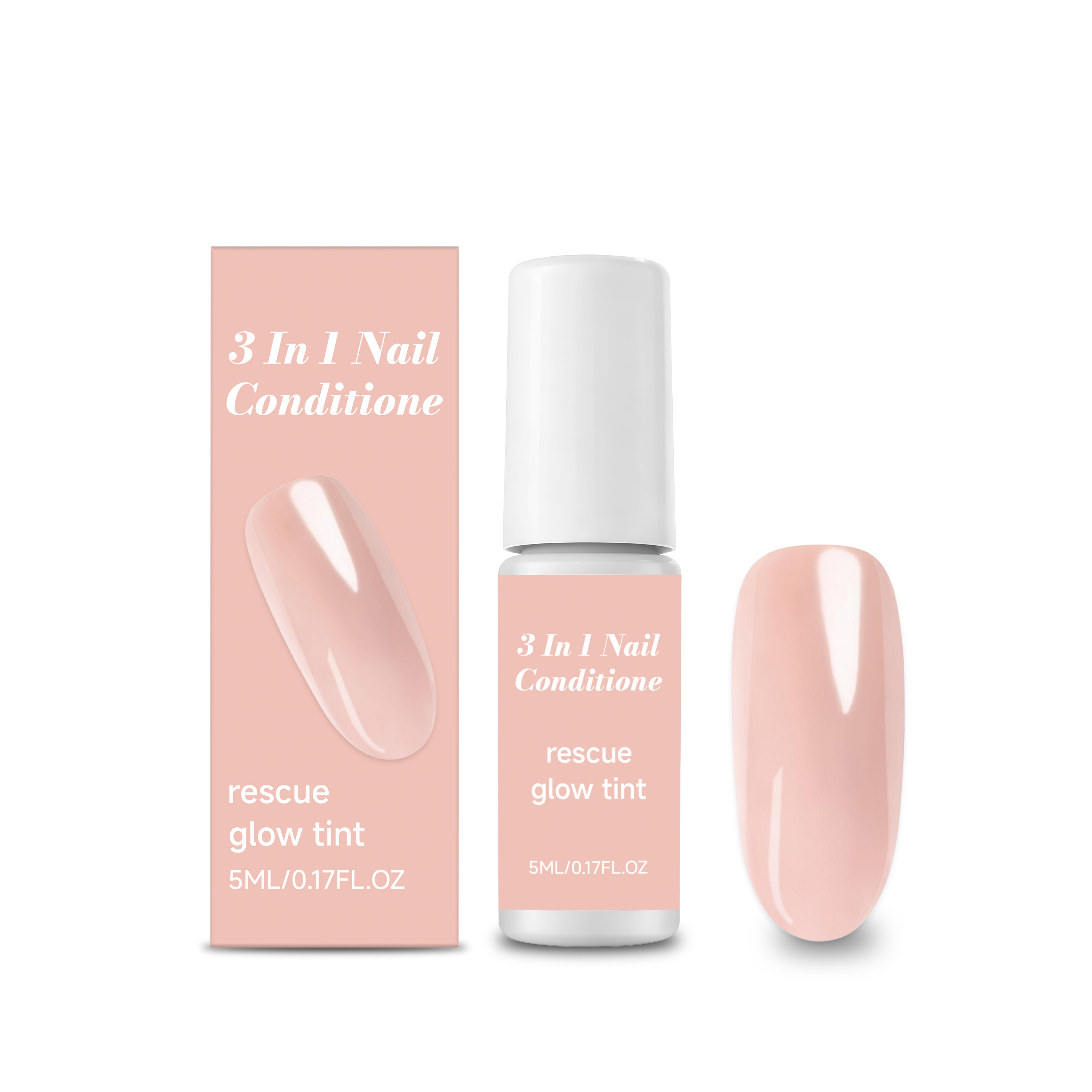 Nail Hardener Flesh Pink Daily Moisturizing Quick Dry Non Greasy Natural Gloss Protect Nail Cuticle Surface Care Liquid