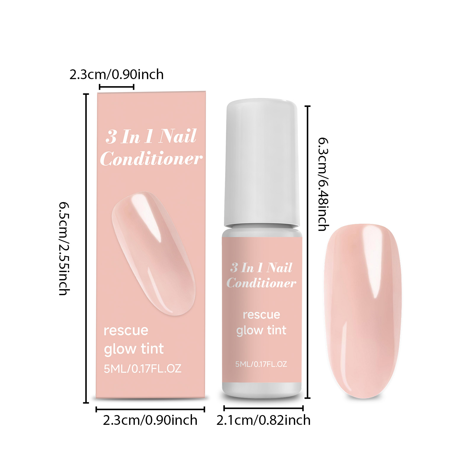 Nail Hardener Flesh Pink Daily Moisturizing Quick Dry Non Greasy Natural Gloss Protect Nail Cuticle Surface Care Liquid