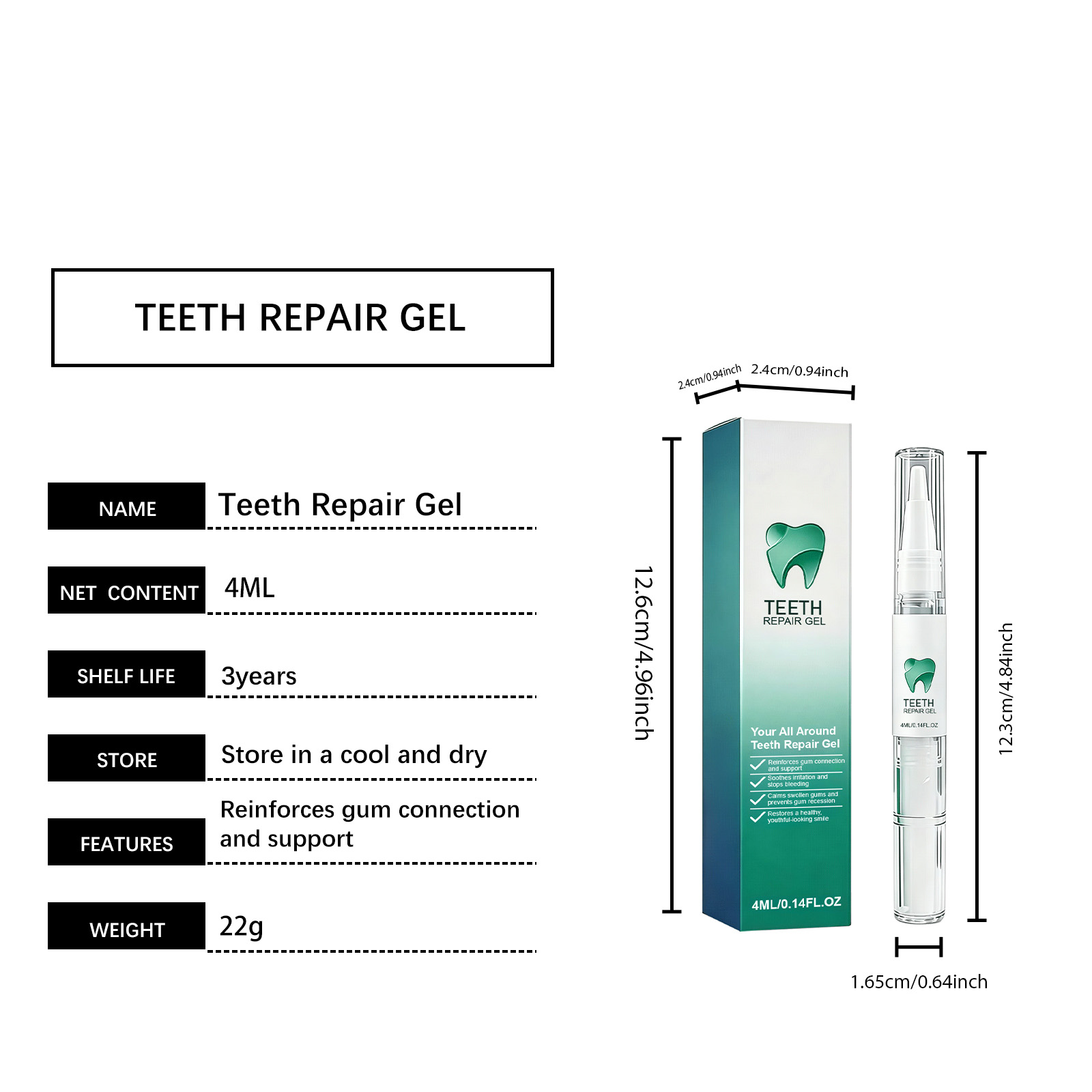 Teeth Brightening Gel Moisturizing Gentle Soft Care Clean Gum Tissue Lift Nice Smile Beauty Effect