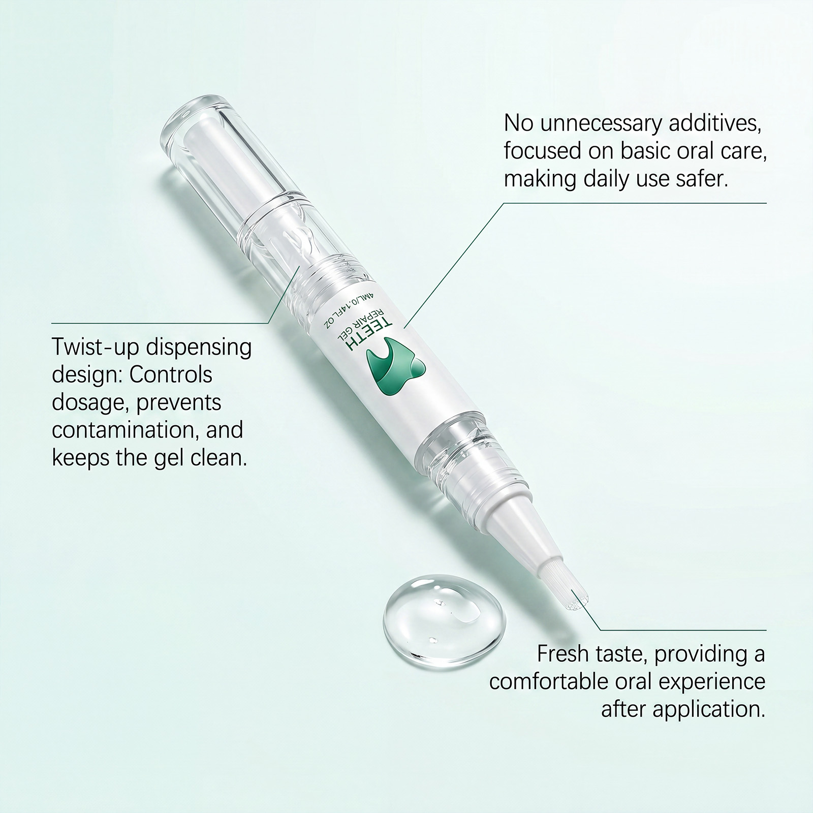Teeth Brightening Gel Moisturizing Gentle Soft Care Clean Gum Tissue Lift Nice Smile Beauty Effect
