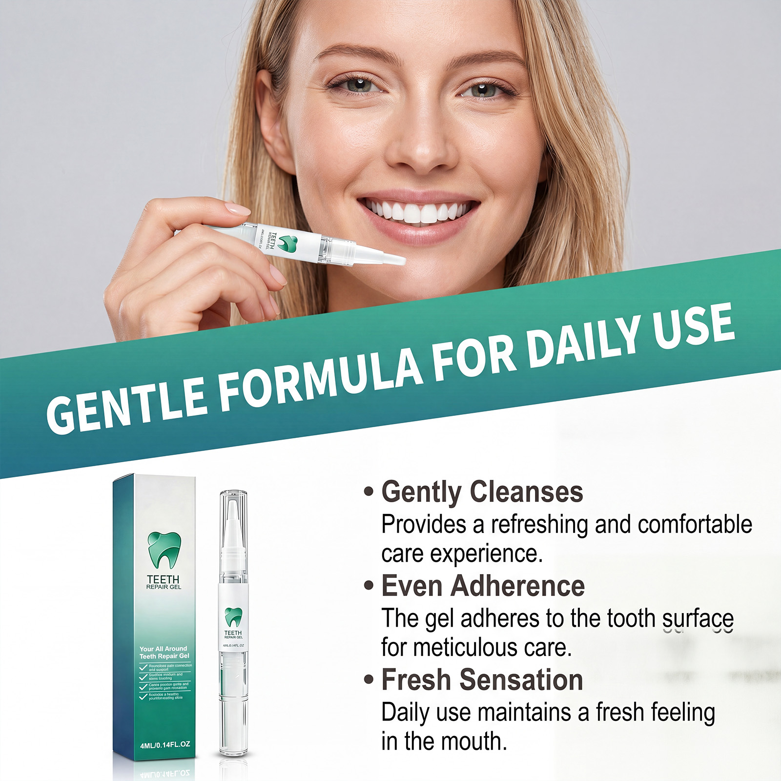 Teeth Brightening Gel Moisturizing Gentle Soft Care Clean Gum Tissue Lift Nice Smile Beauty Effect