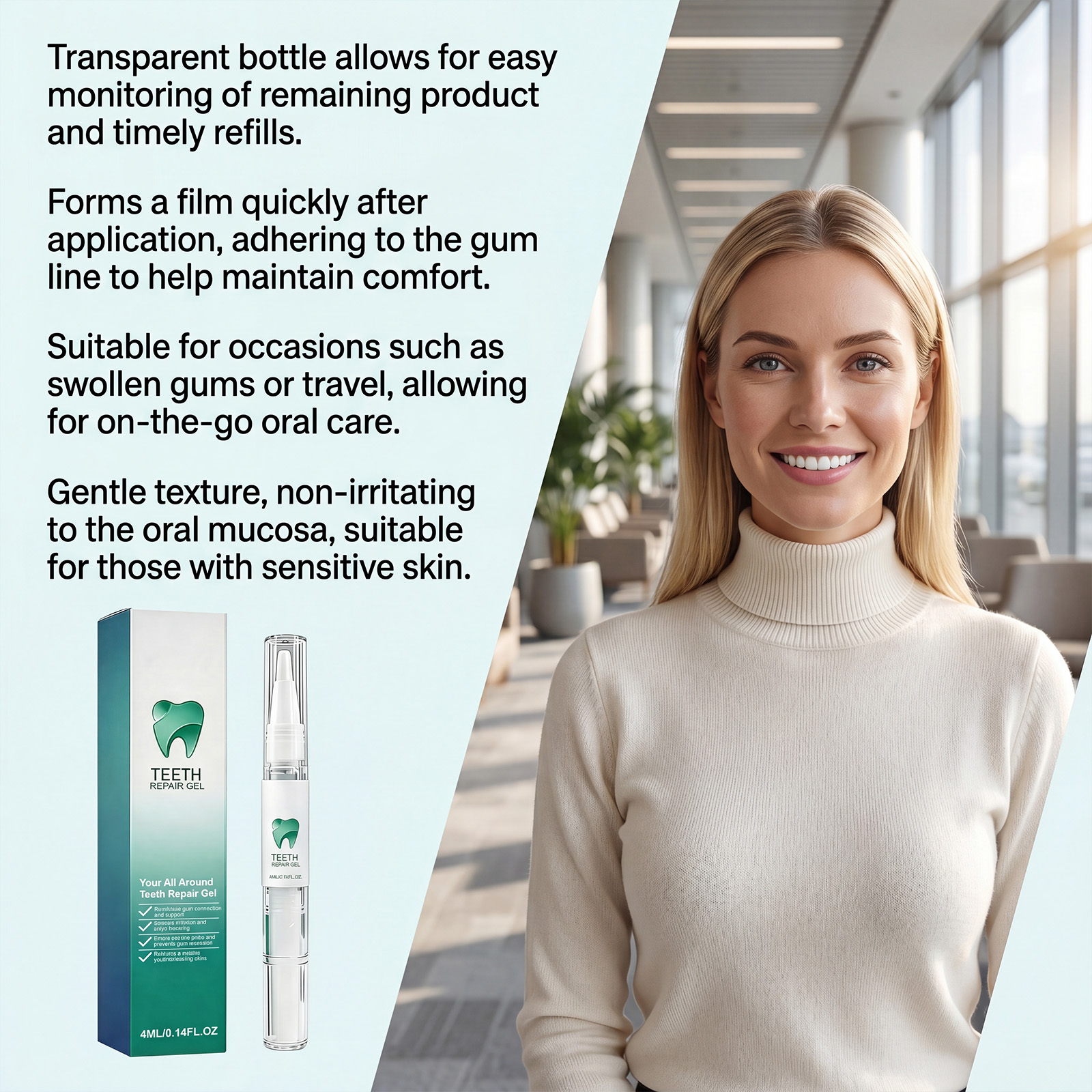 Teeth Brightening Gel Moisturizing Gentle Soft Care Clean Gum Tissue Lift Nice Smile Beauty Effect