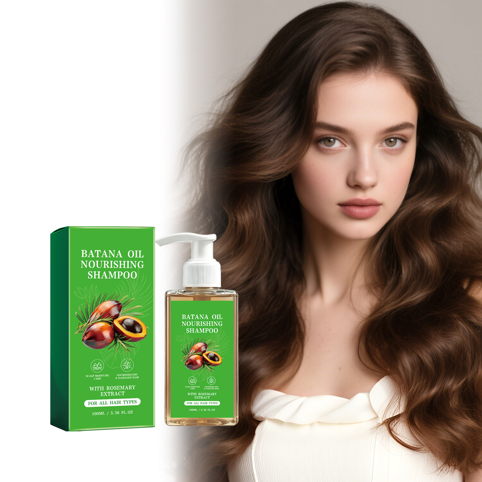 Batana Oil Shampoo Mild Clean Hair Follicle Scalp Fresh Soft Hair Nourish Tip Smooth Shiny