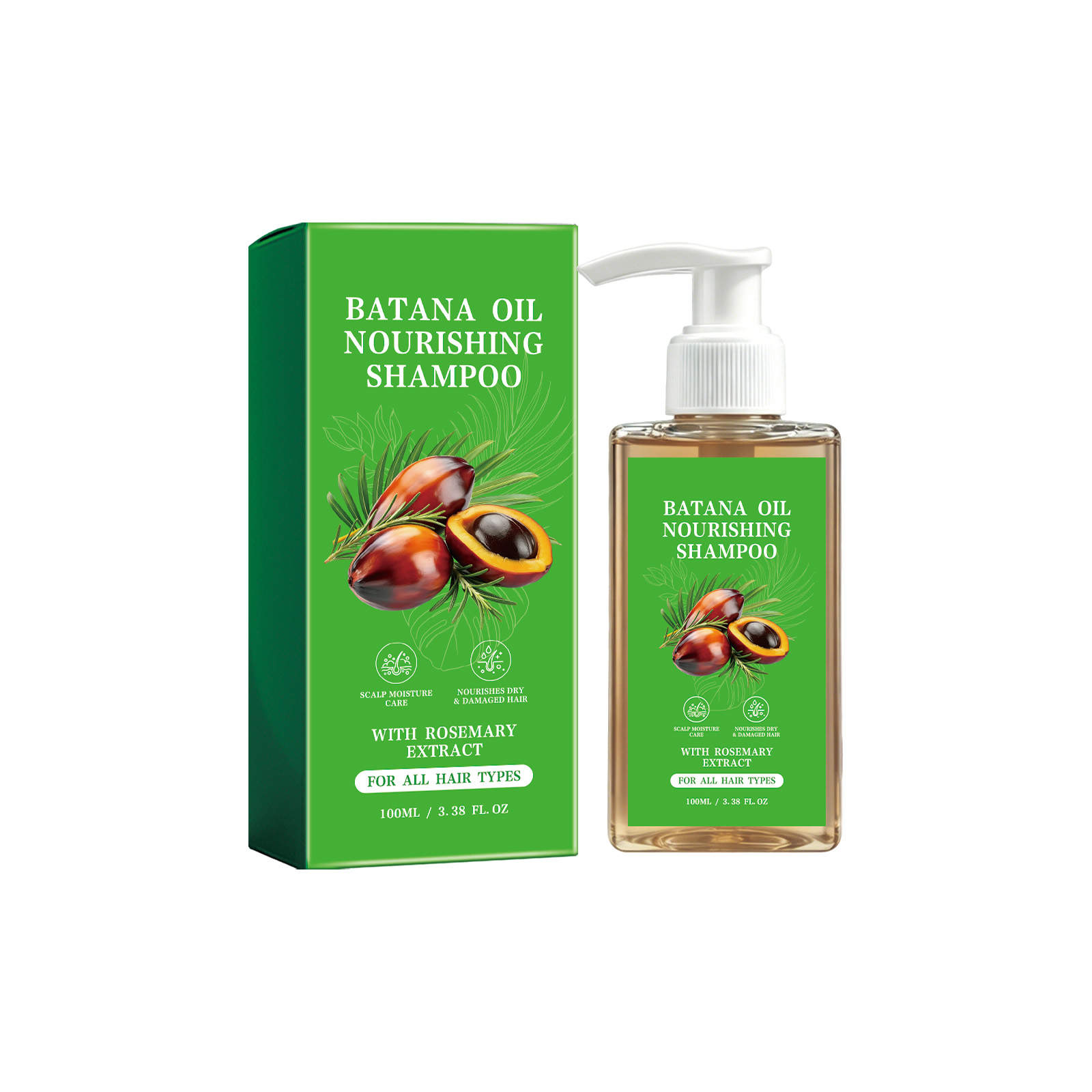 Batana Oil Shampoo Mild Clean Hair Follicle Scalp Fresh Soft Hair Nourish Tip Smooth Shiny
