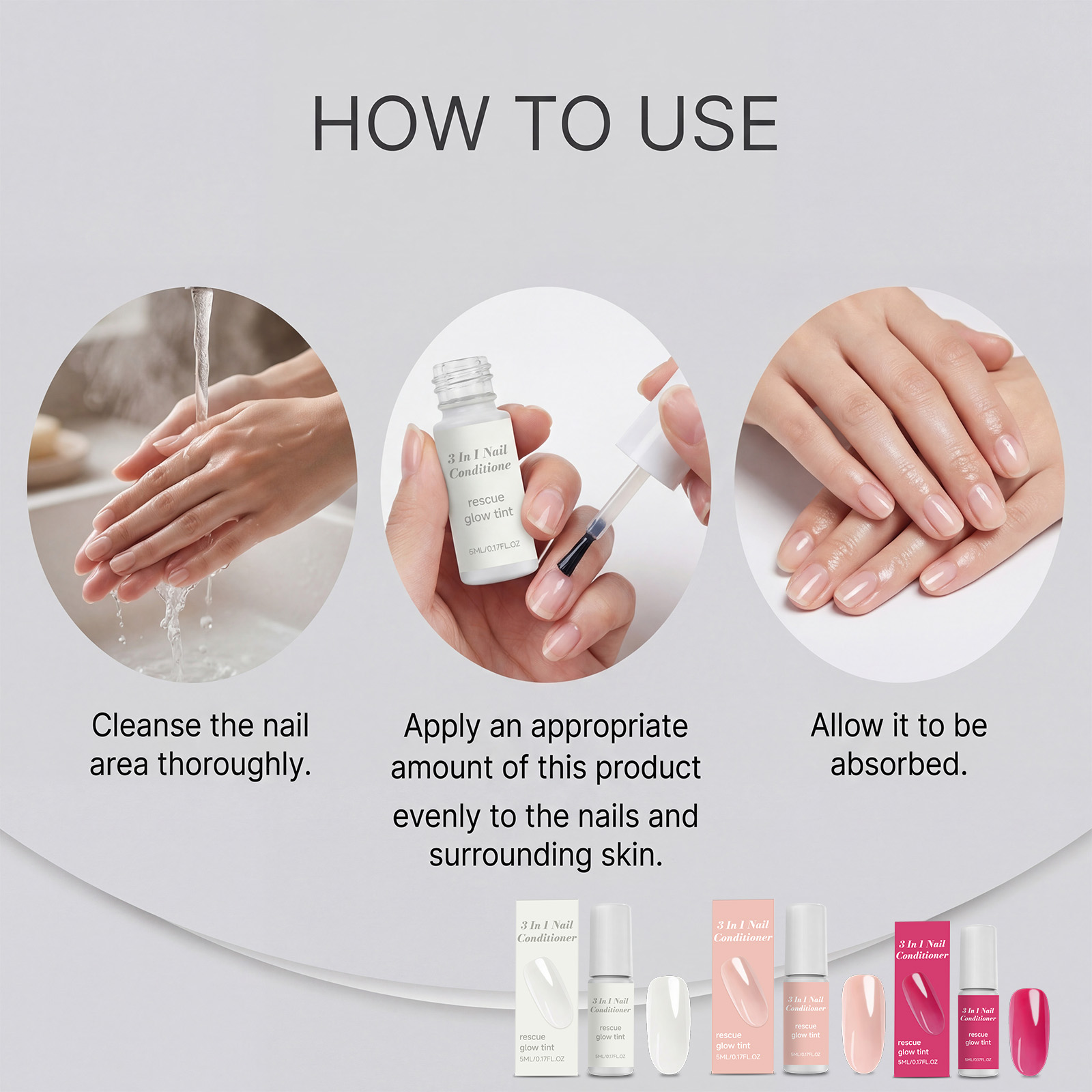 (Pink) Nail Hardener Flesh Pink Daily Moisturizing Quick Dry Non Greasy Natural Gloss Protect Nail Cuticle Surface Care Liquid
