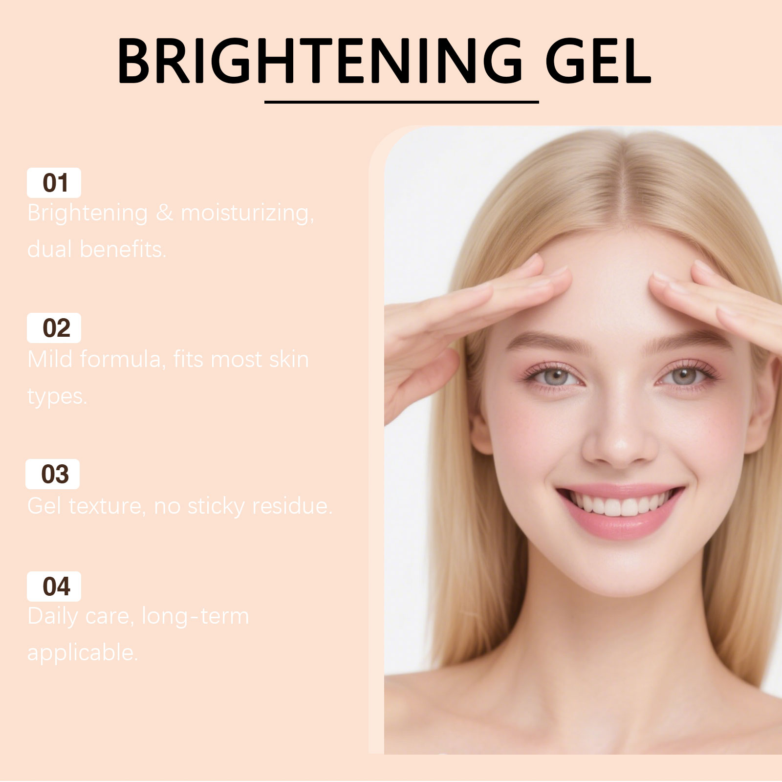 Brightening Care Gel Purifying Delicate Deep Nourishing Soft Mild Luminous Gentle Facial Skin Care Treatment