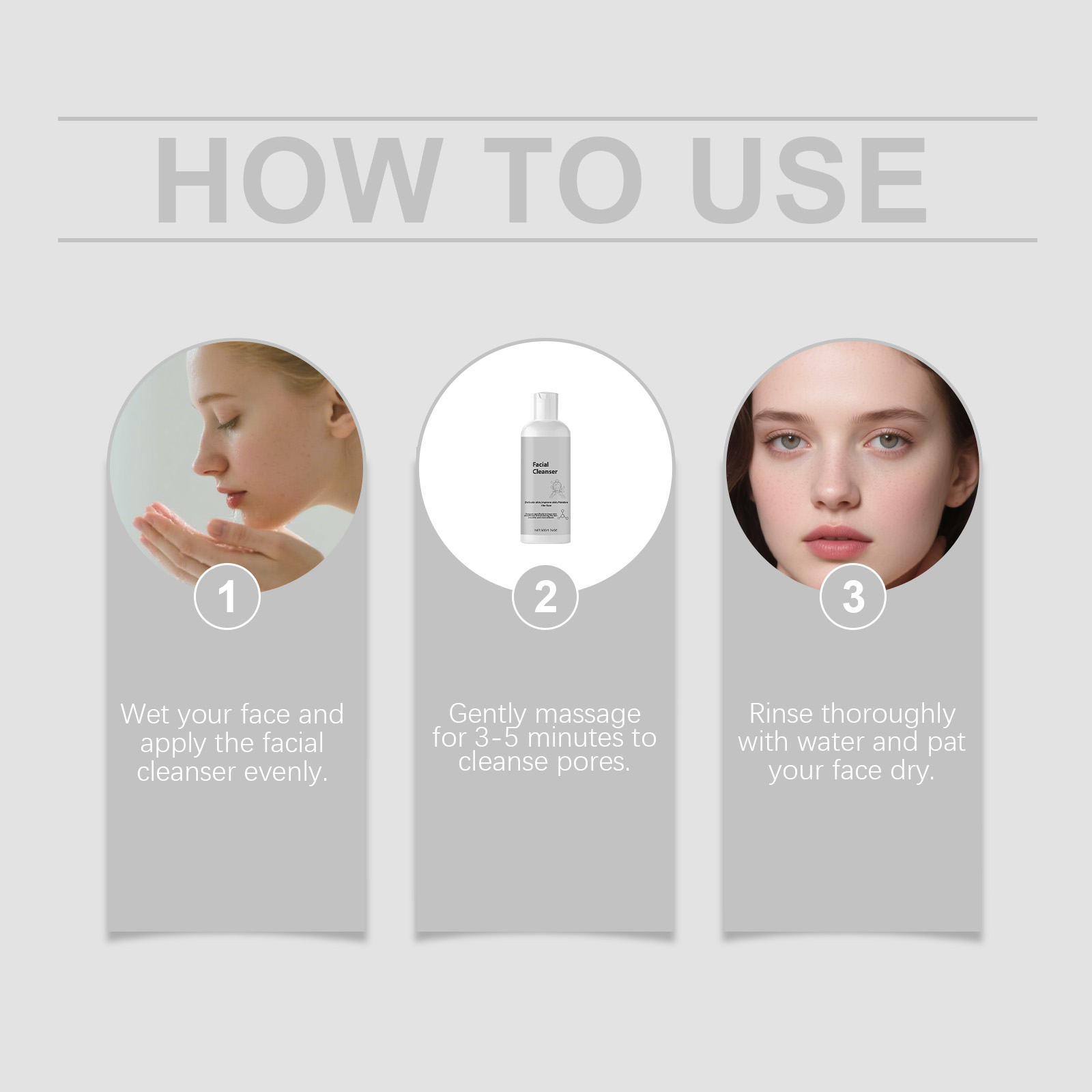 Facial Cleanser Gentle Nourishing Hydrating Remove Skin Oil Moist Care Non Tight Skin Surface Clean Soft Balance Repair Fresh