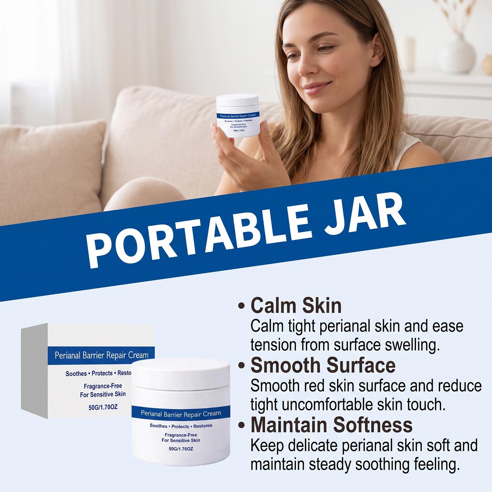 Anal Care Cream Mild Moisturizing Skin Friendly Refreshing Comfort External Smear Protect Perianal Skin
