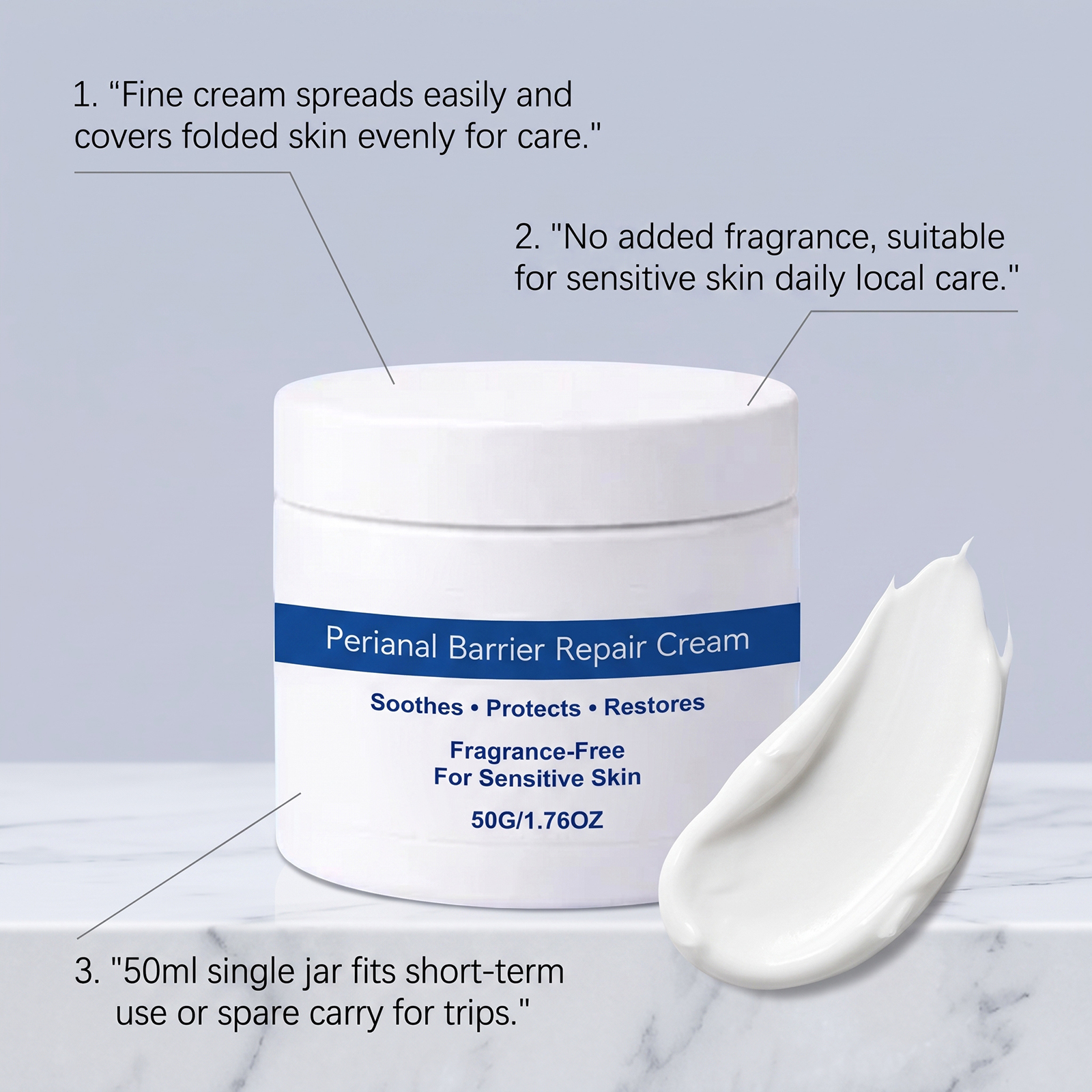 Anal Care Cream Mild Moisturizing Skin Friendly Refreshing Comfort External Smear Protect Perianal Skin