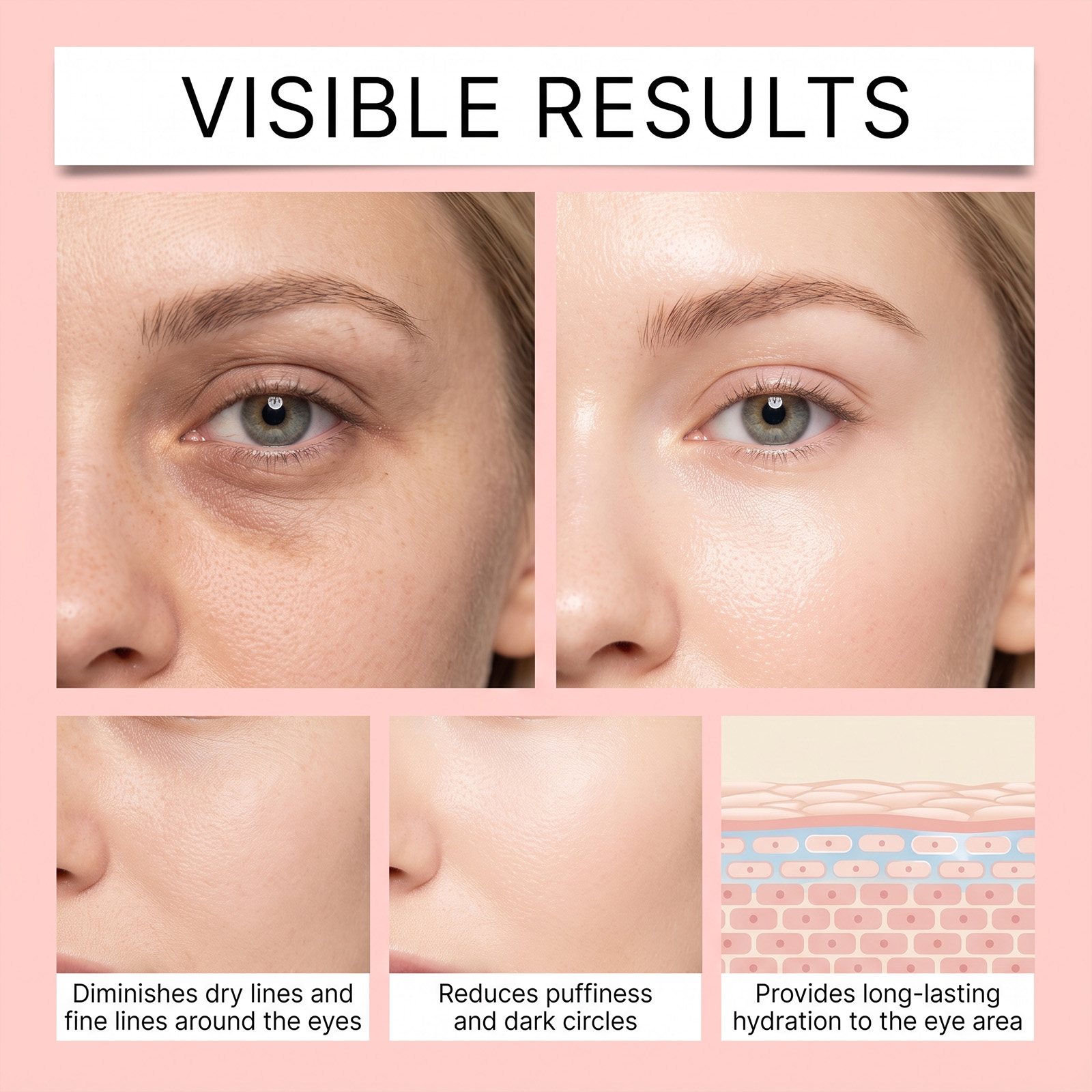 Eye Bright Care Stick Moisturize Hydrate Soft Bright Smooth Fresh Lock Water Skin Daily Care