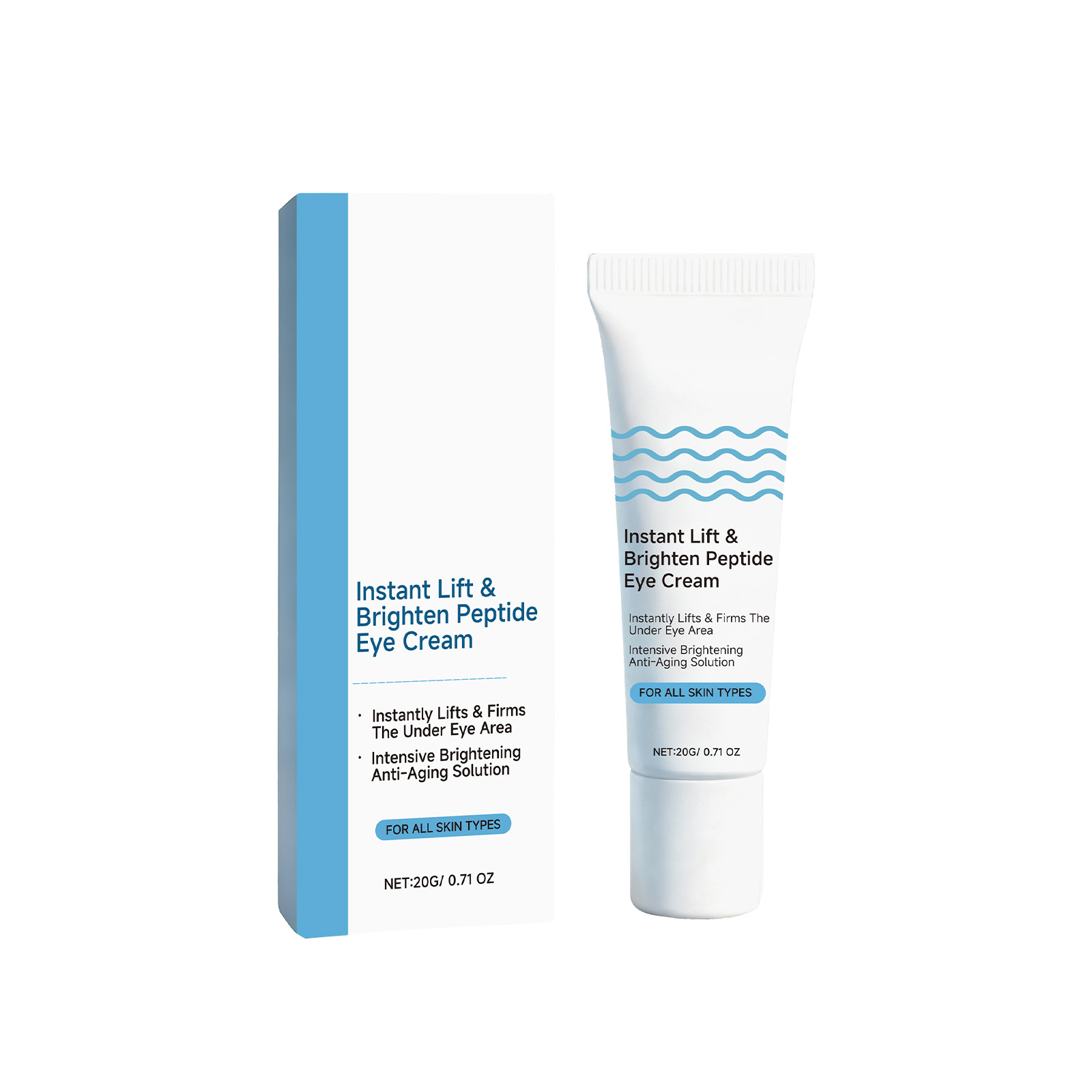 Peptide Eye Cream Mild Ingredients Hydrating Elastic Daily Smooth Brightening Care Eye Skin Area