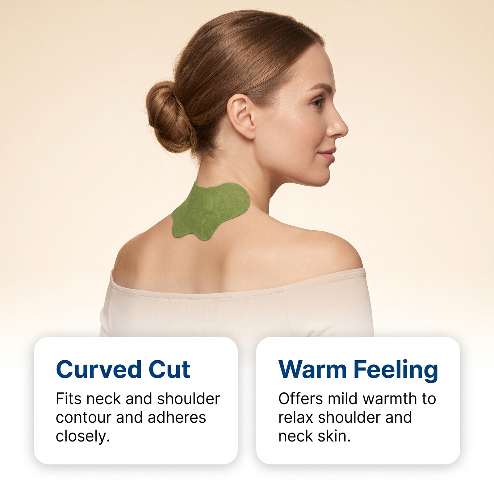 Mugwort Neck Patch Fit Shoulder Outline Mild Moist Ease Skin Tension Body Care Sticker