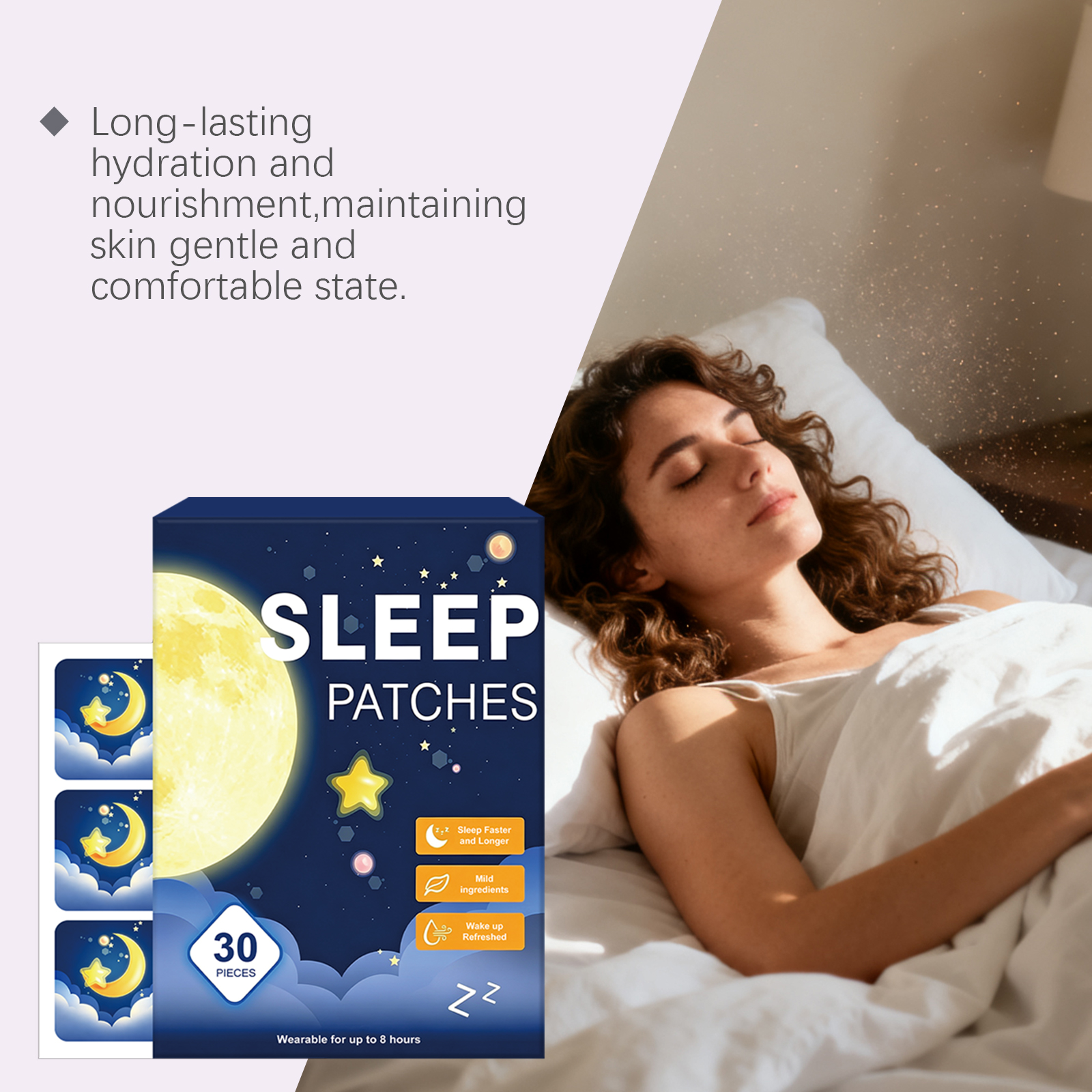 Sleep Care Patch Thin Light Skin Friendly Slow Release Fragrance Mild Wear All Night Non Sticky Care Patch