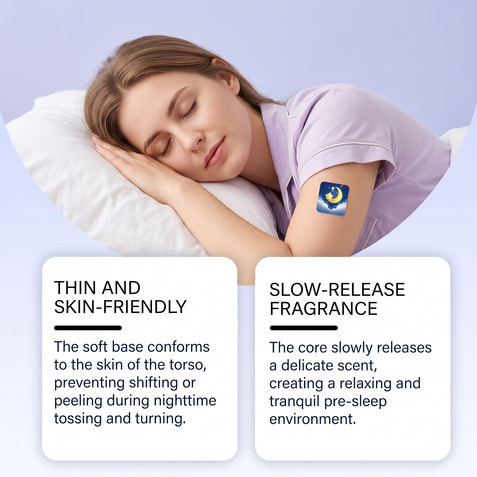 Sleep Care Patch Thin Light Skin Friendly Slow Release Fragrance Mild Wear All Night Non Sticky Care Patch