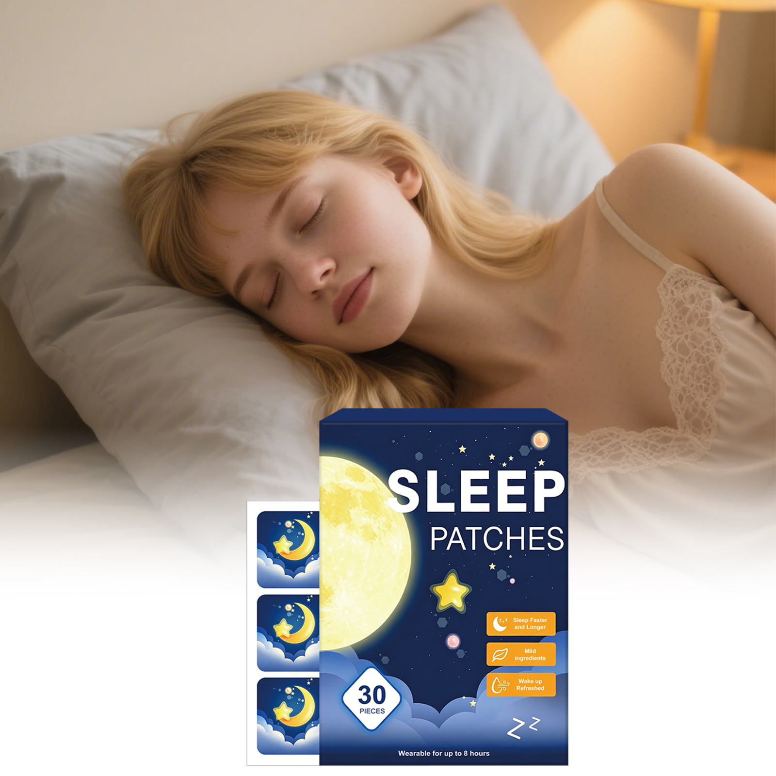 Sleep Care Patch Thin Light Skin Friendly Slow Release Fragrance Mild Wear All Night Non Sticky Care Patch