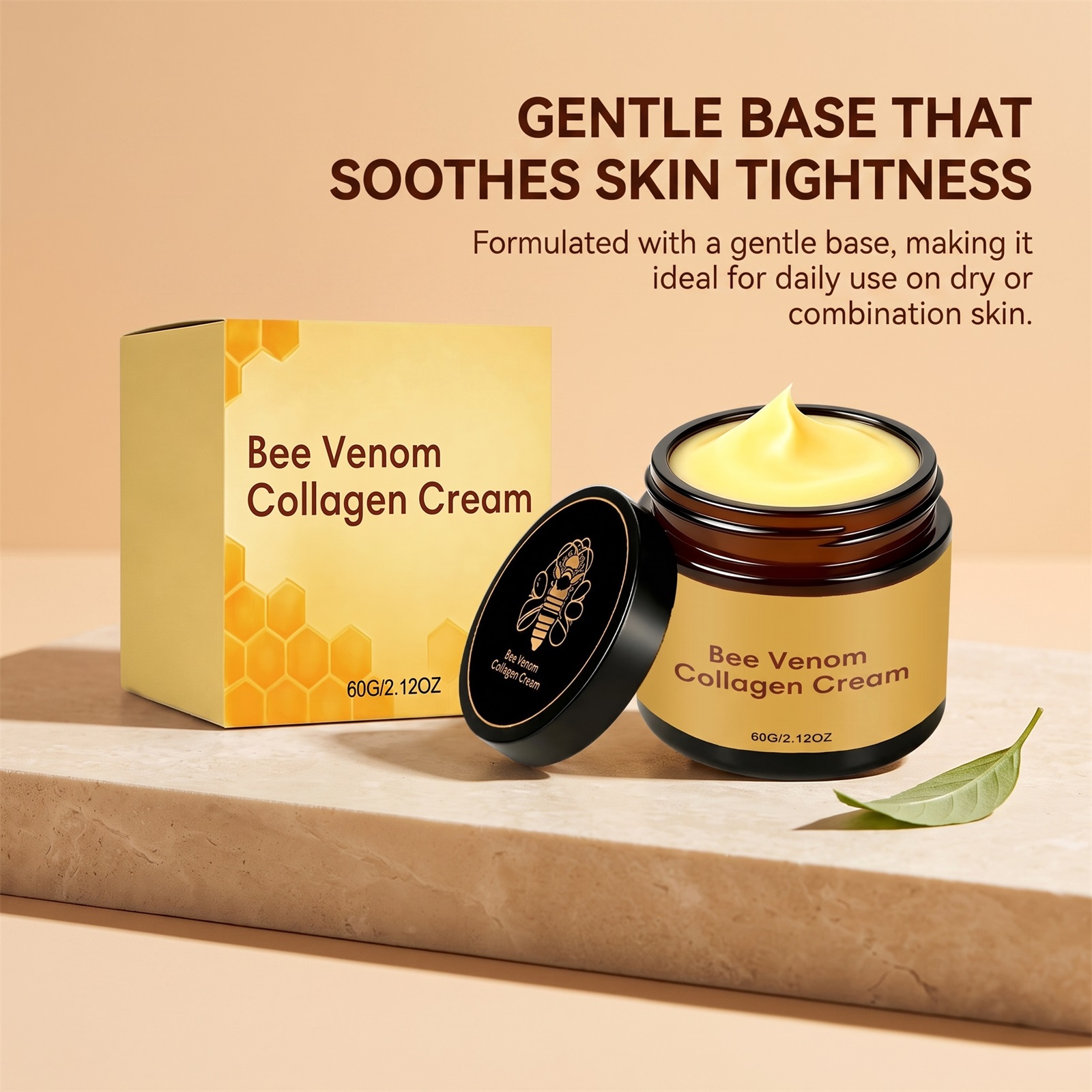Bee Venom Care Cream Daily Hydrating Tender Body Skin Moisturizing Light Fine Gloss Mild Nursing Lotion