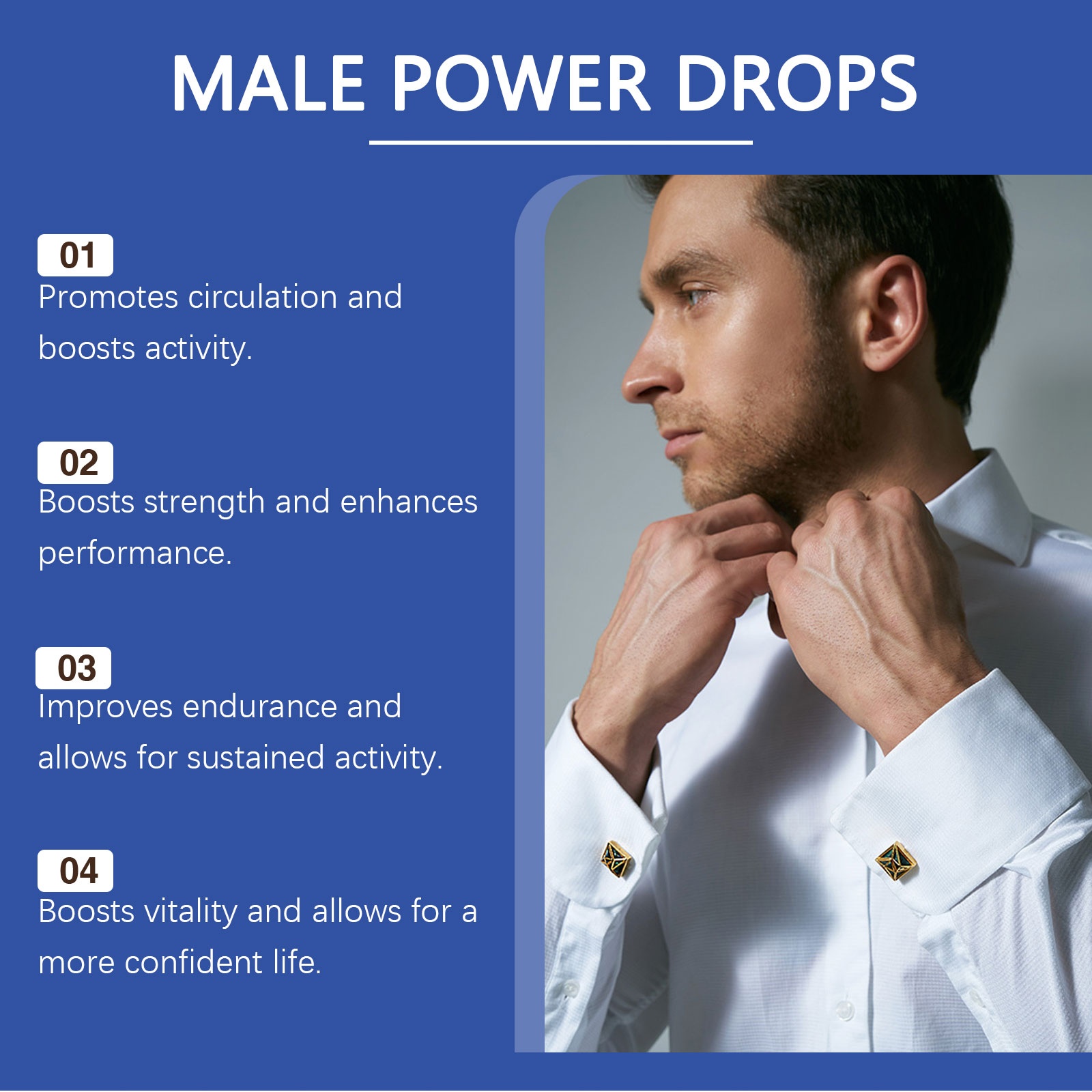 Men Care Drops Gentle Nourish Boost Vitality Portable Dietary Supplement For Male Daily Body Care