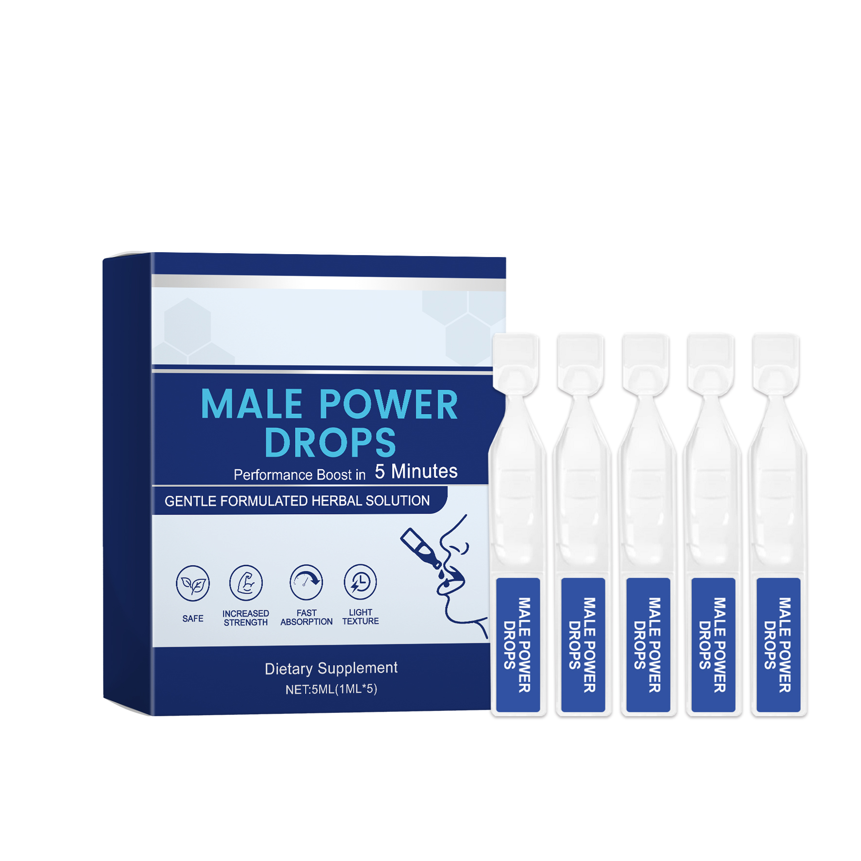 Men Care Drops Gentle Nourish Boost Vitality Portable Dietary Supplement For Male Daily Body Care