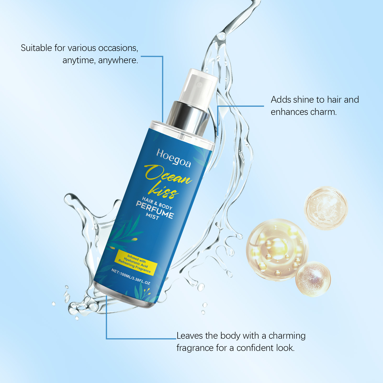 Moisturizing Hair Care Perfume Spray Long Lasting Layered Fresh Elegant Scent Light Hair Mist