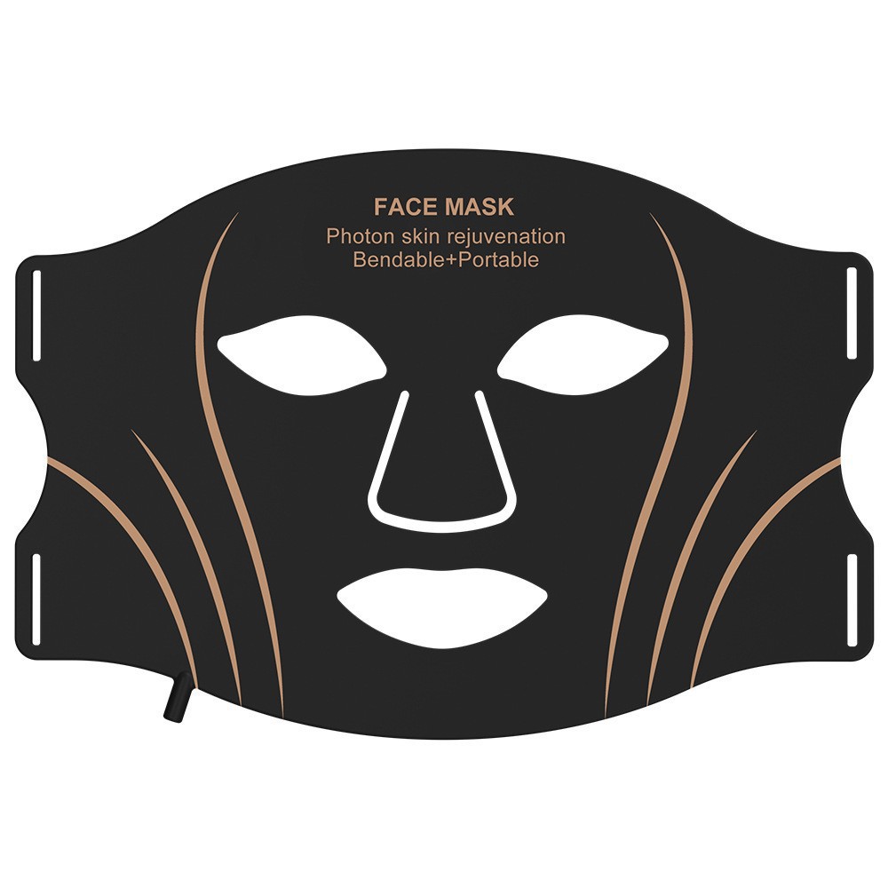 (Light Therapy Neck Face Mask) Wireless LED Light Face Mask Red Light Therapy Face Mask for Face Neck Silicone Beauty Device for Anti-Aging Acne Wrinkle Reduction for Home Travel Yoga Work